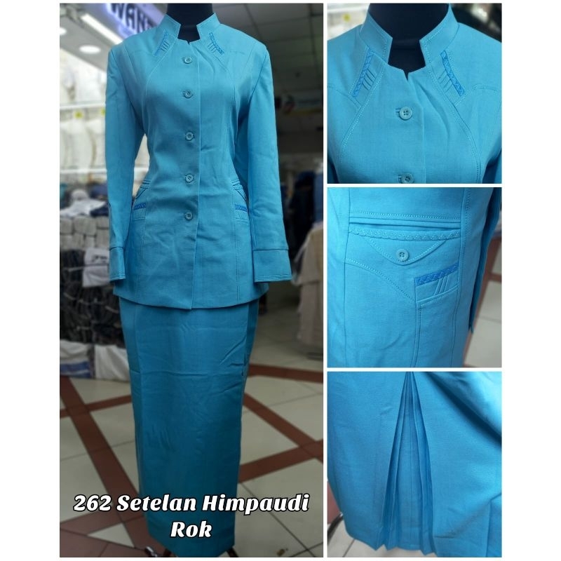 blazer kerja biru paud /Himpaudi seragam kantor blazer kode 260,262 blazer azkia