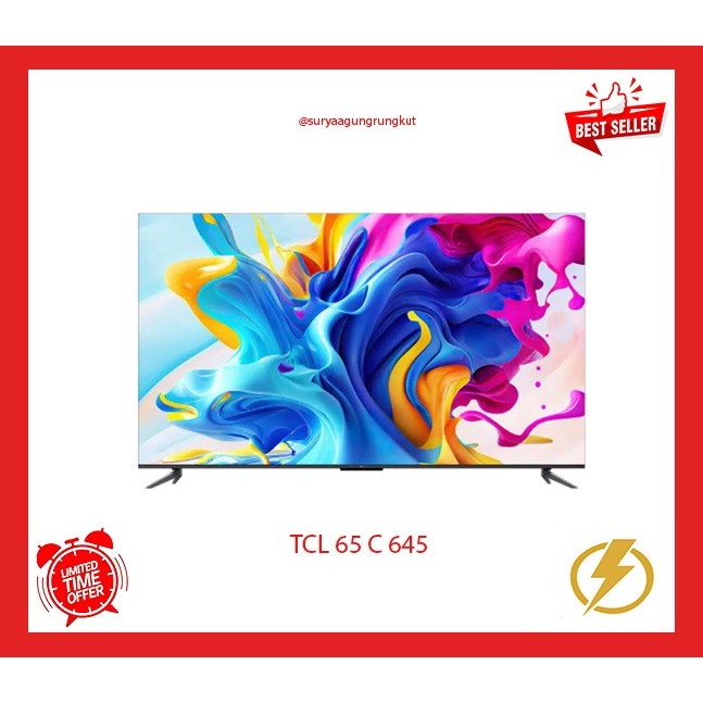 DIGITAL QLED TV TCL 65 INCH GOOGLE TV - 65 C 645