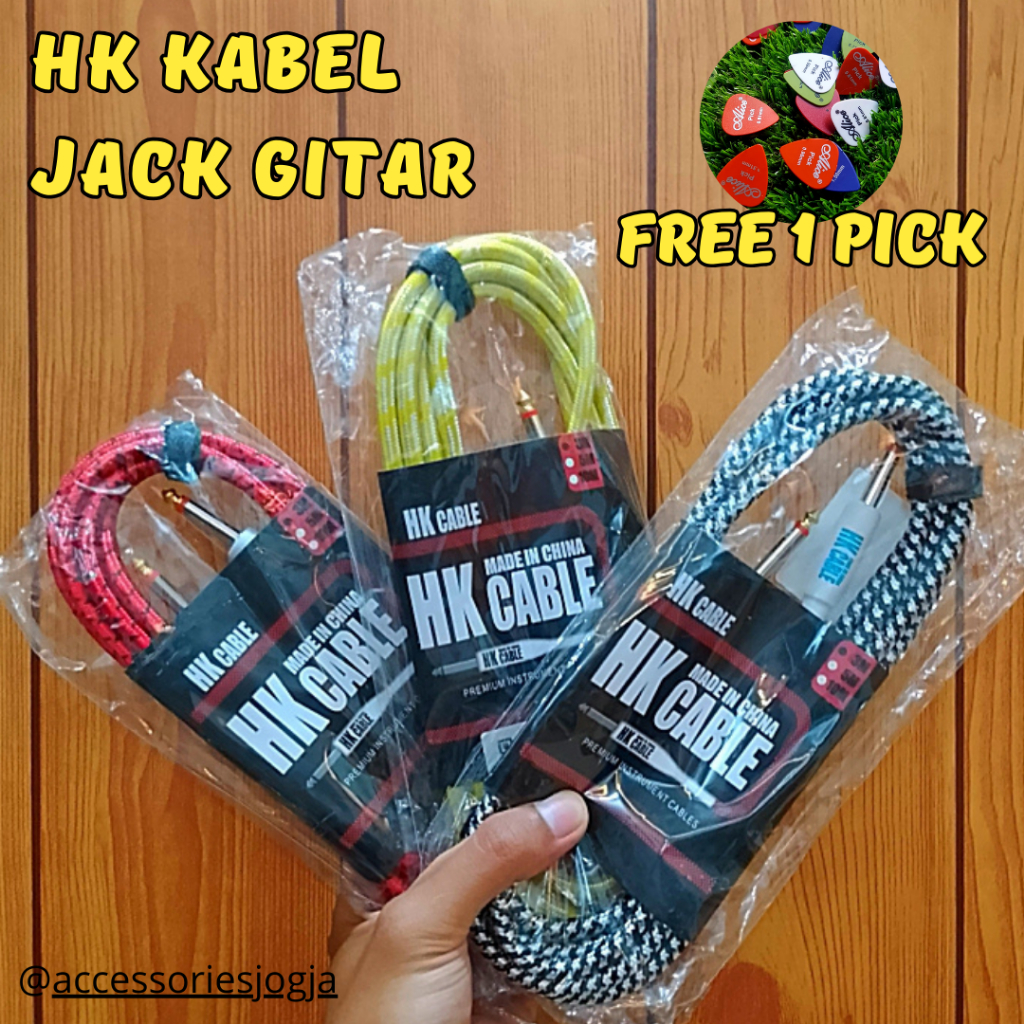 HK Kabel Jack Gitar Akustik Elektrik 3 Meter Murah Daerah Jogja