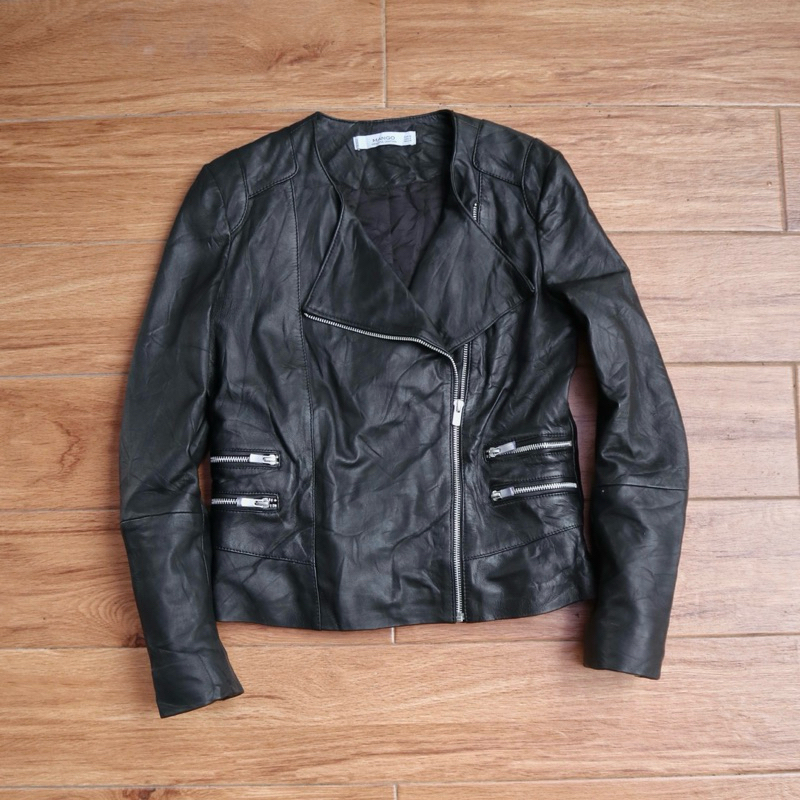 Jaket kulit cewek wanita motor biker Pl bekas preloved second