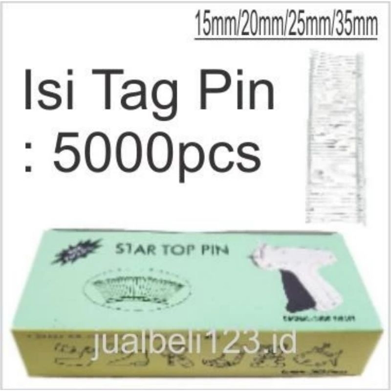 

Isi Tag gun Tag Pin Tersedia ukuran : 15mm, 20mm, 25mm, 35mm