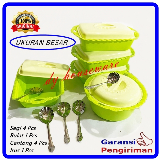 BASI SAYUR SET LOVENIA BESAR / TEMPAT SAYUR/ WADAH SAYUR FREE CENTONG