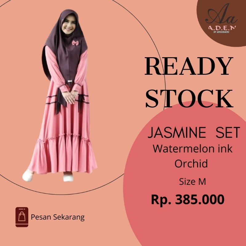 Jasmine set by A.D.E.N / gamis set branded / gamis aden hijab