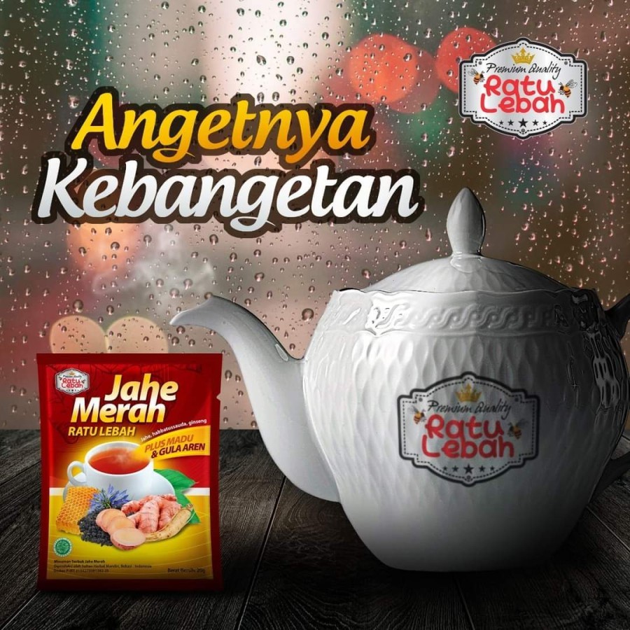 

Jahe Merah Plus Gula Aren 12 sachet Ratu Lebah - Jahe renceng