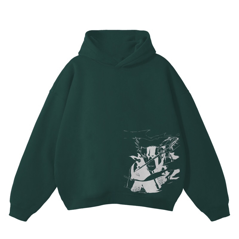 Big Sale Jizu Project- Hoodie Boxy / Jaket Hoodie Motif Sablon / Bahan Fleece Cotton Cvc / Ukuran M