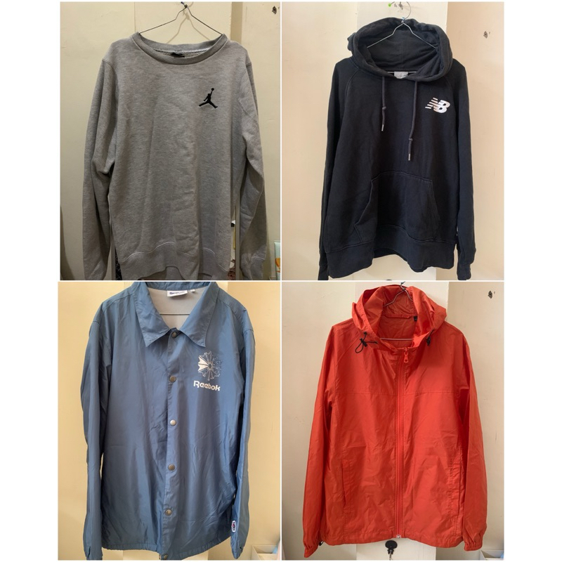 [baca deskripsi] PRELOVED baju bekas jaket running hoodie crewneck brand