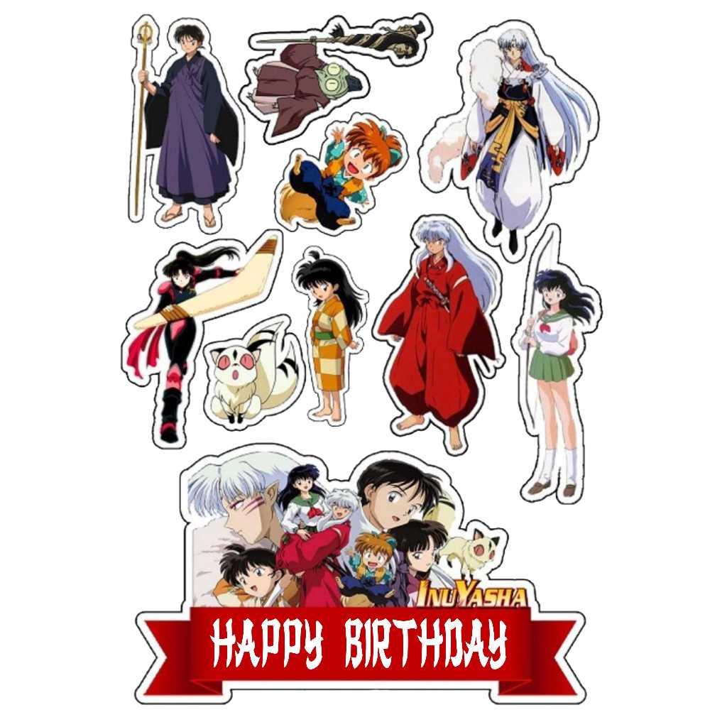 

HIASAN KUE CUSTOM TOPPER ULTAH INUYASHA TOPPER CAKE ULANG TAHUN