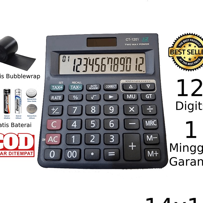 

DISKON Kalkulator CITIZEN 12T 12 Digit Kakulator Dagang Kalkulator check Calculator 12 Digit
