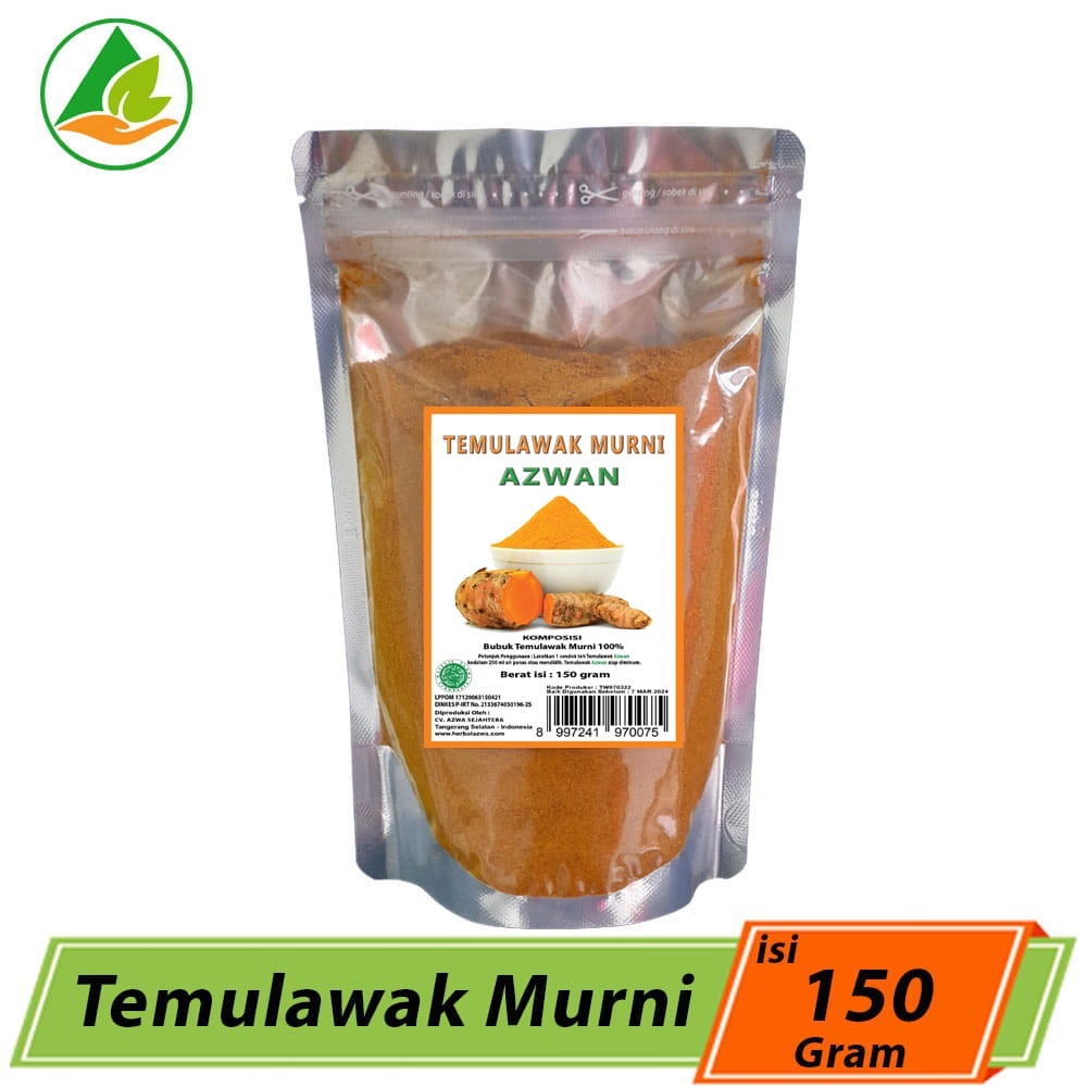 

Bubuk Temulawak Azwan 100% Murni Tanpa Gula dan Bahan Lainnya isi 150 Gram Herbal Temulawak