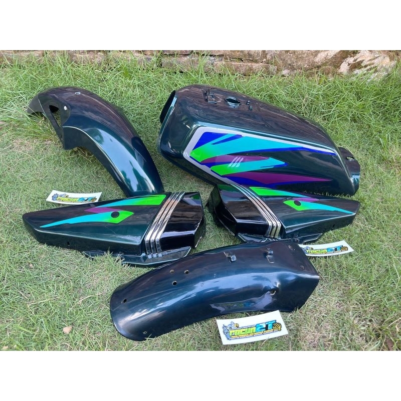 cover box accu aki bodi samping RX king 1997 ijo botol