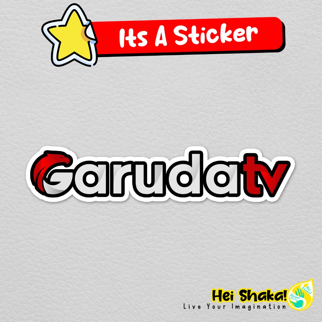 Stiker GARUDA TV Sticker Stasiun TV Televisi Indonesia FTA Vinyl Anti Air
