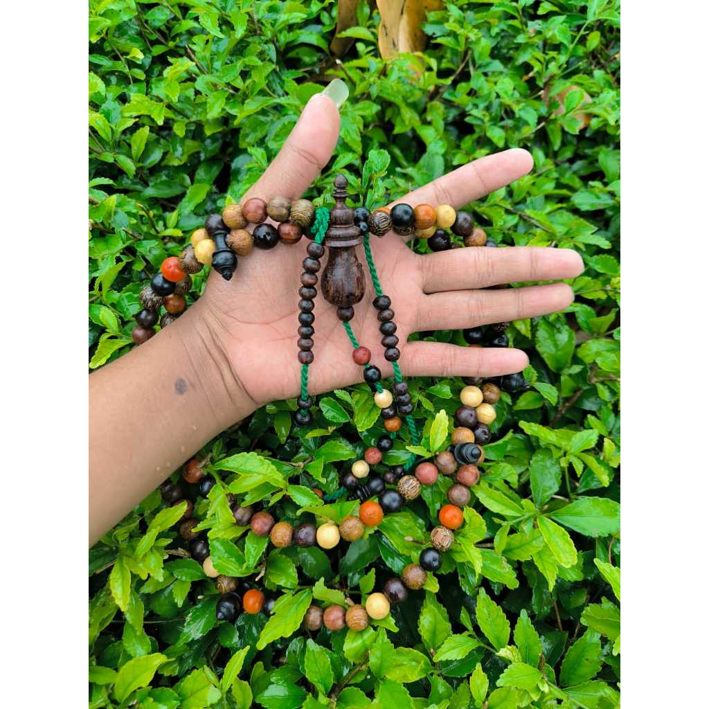 Tasbih kayu kombinasi 11 mcam tijani terbaru