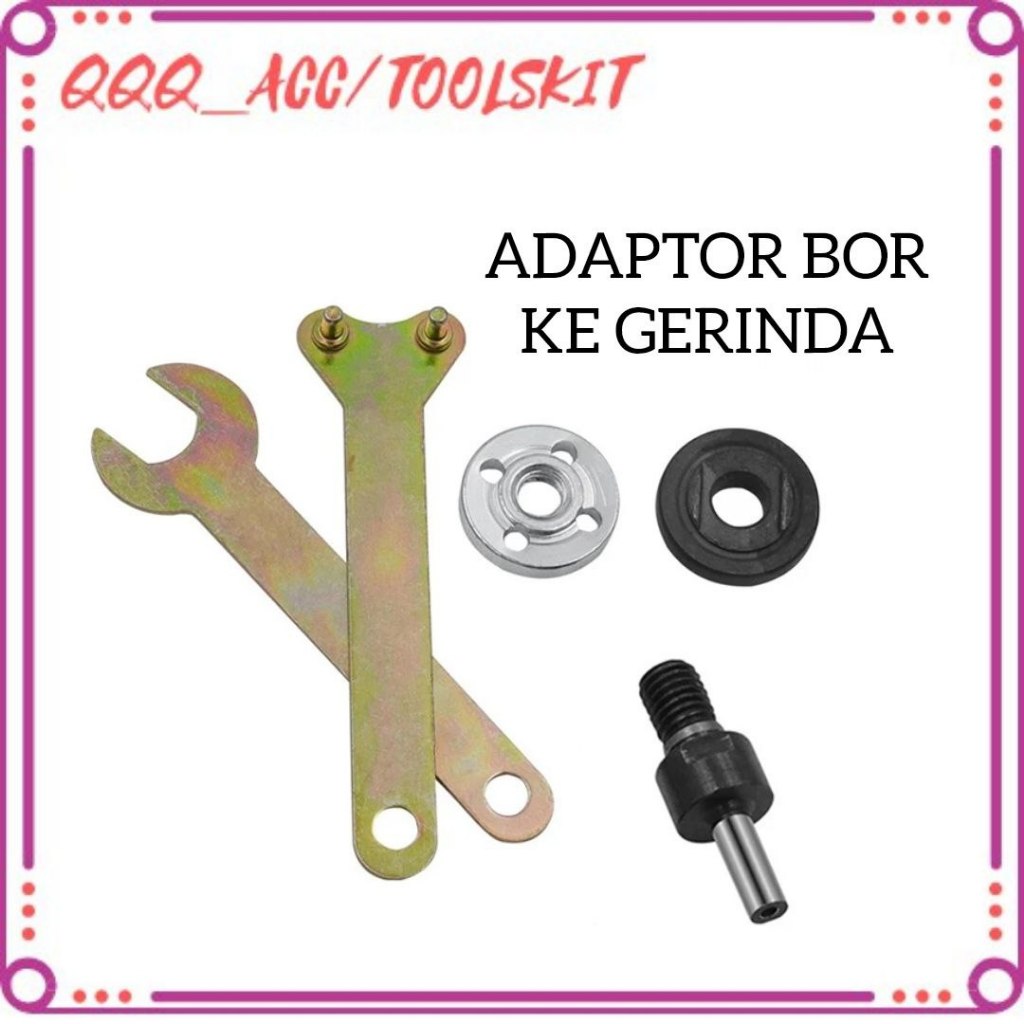 Adaptor Bor ke gerinda Konverter Mesin Bor Ke Gerinda Konektor Adapter Bor KeGerinda 1set