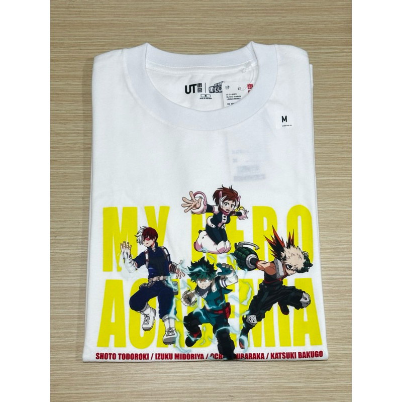 Kaos Uniqlo UT x Anime My Hero Academia Shoto Todoroki Size M (BNWT) Tag Lengkap Original 100%