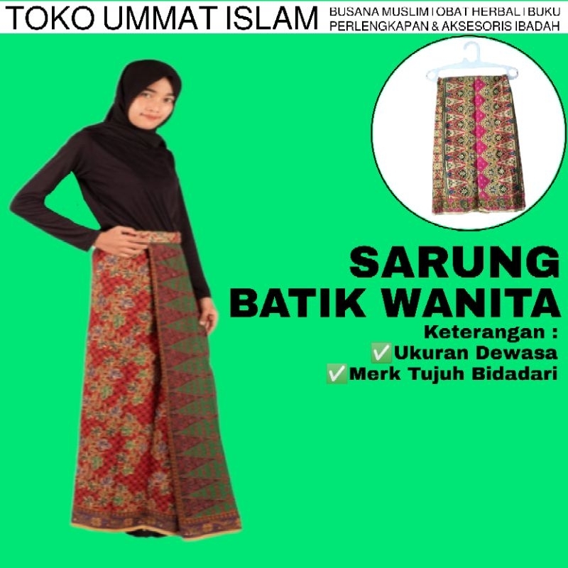 Sarung Kain Batik Wanita Merk Tujuh Bidadari Ukuran Dewasa
