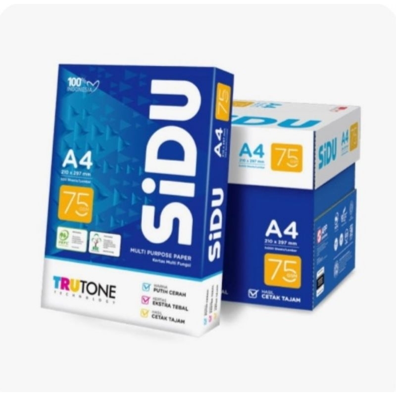 

Kertas HVS A4 SIDU 75 Gsm