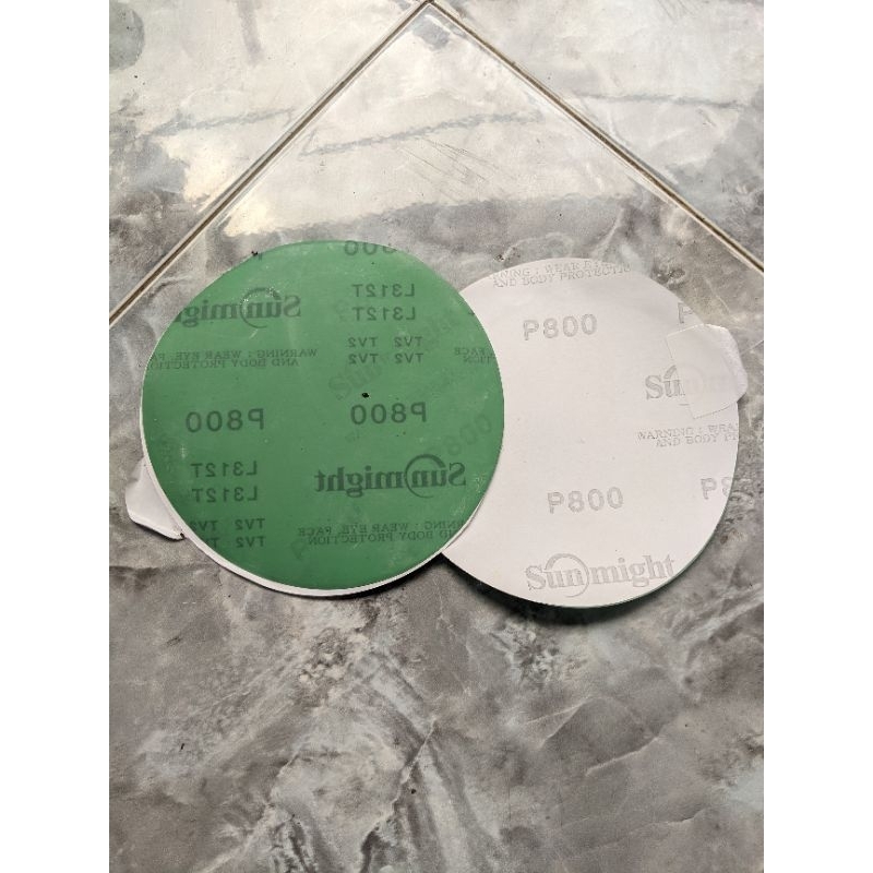 amplas bulat polyster film bekas 6 inch grit 800