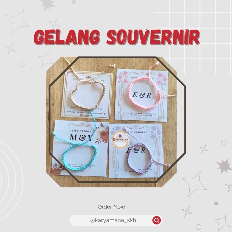 Grosir Souvernir Pernikahan Gelang Rajut Murah/ Souvernir Rajut