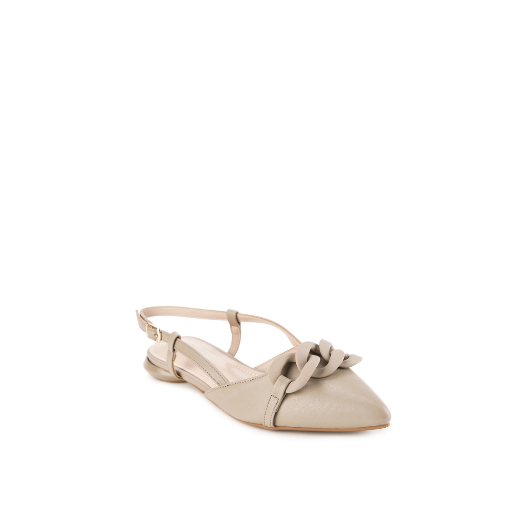 NCY Shoes Fernanda Slingback Shoes warna Taupe