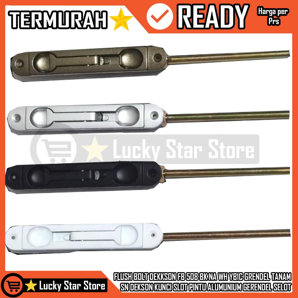 Flush Bolt Dekkson Fb 508 Bk Na Wh Yb1c Grendel Tanam Tanem Dekson Kunci Slot Pintu Alumunium Gerend