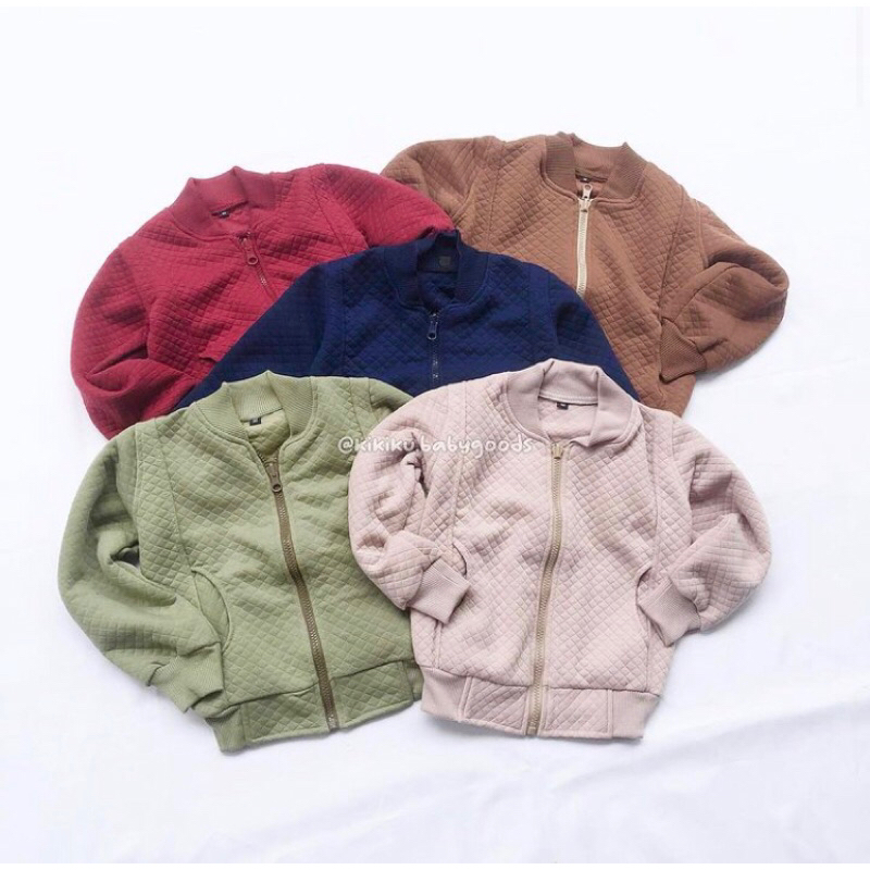 Milan Bomber Jaket Anak 1-7 Tahun Bahan Diamond Knit (Unisex)