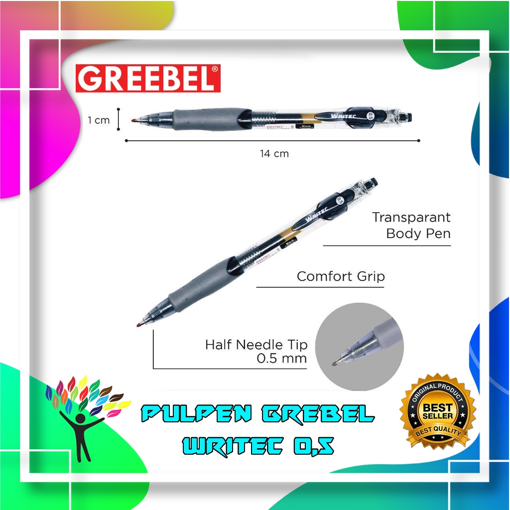 

GREEBEL GEL PEN GP-503 WRITEC 0.5 /Pen/Pulpen/gel pen