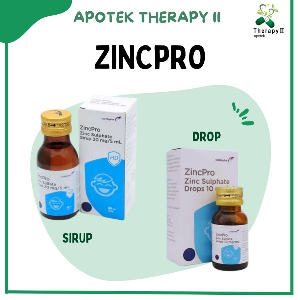 

ZINCPRO SIRUP 60ML & ZINCPO DROP 15ML | UNTUK DIARE