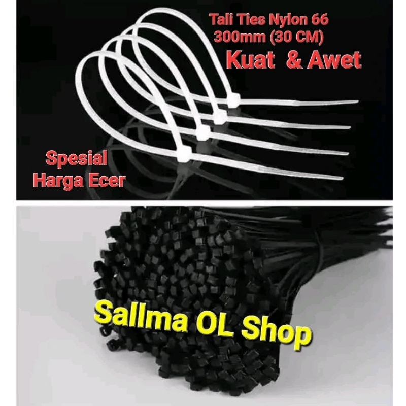 

kabel Ties/Tali Ties Nylon 66 Pengikat Ukuran 30 CM Ecer H/P