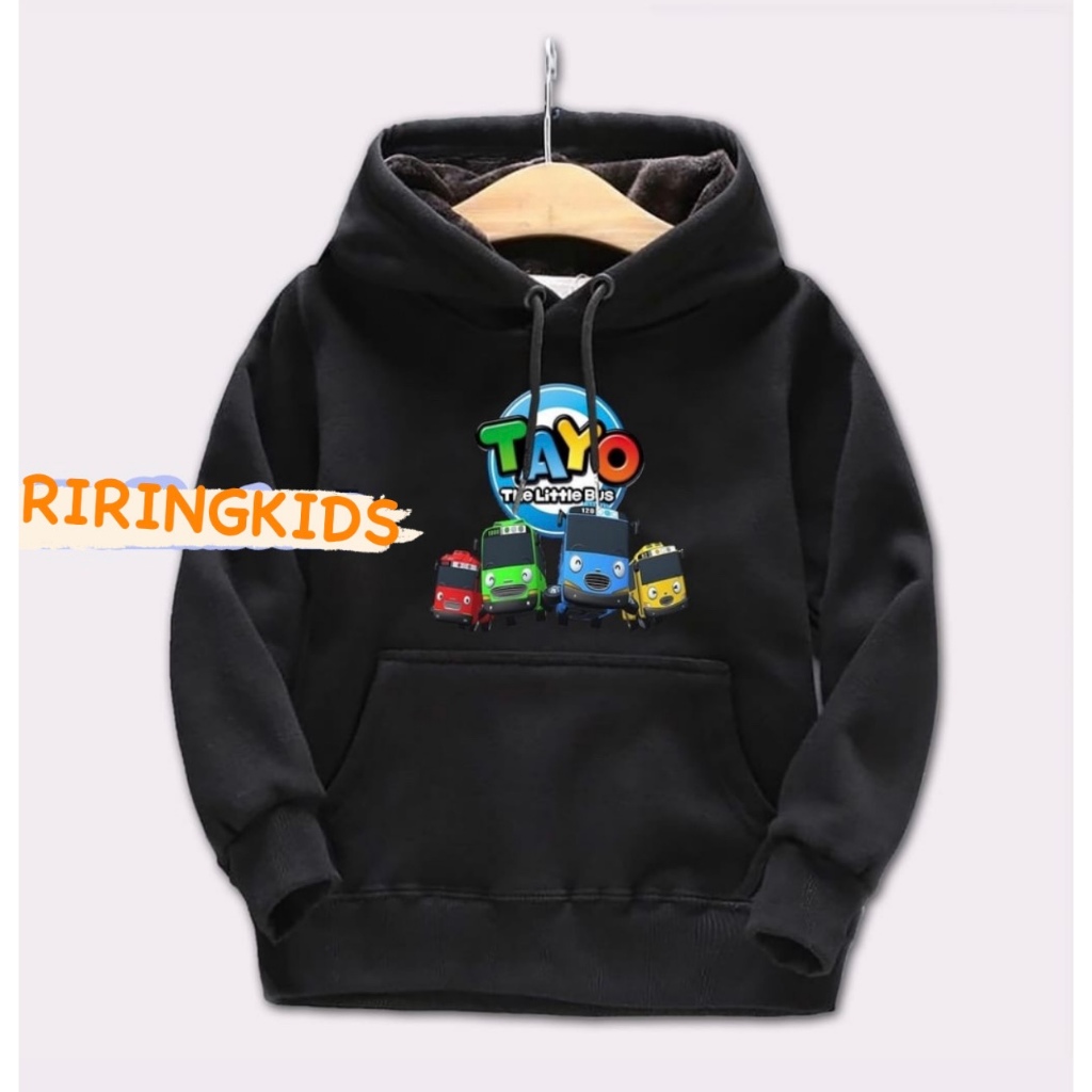 BEST SELLER Jaket Hoodie Anak MOBIL TAYO Laki-Laki Perempuan/Usia 2 3 4 5 6 7 8 9 10 11 12 tahun/Hoo