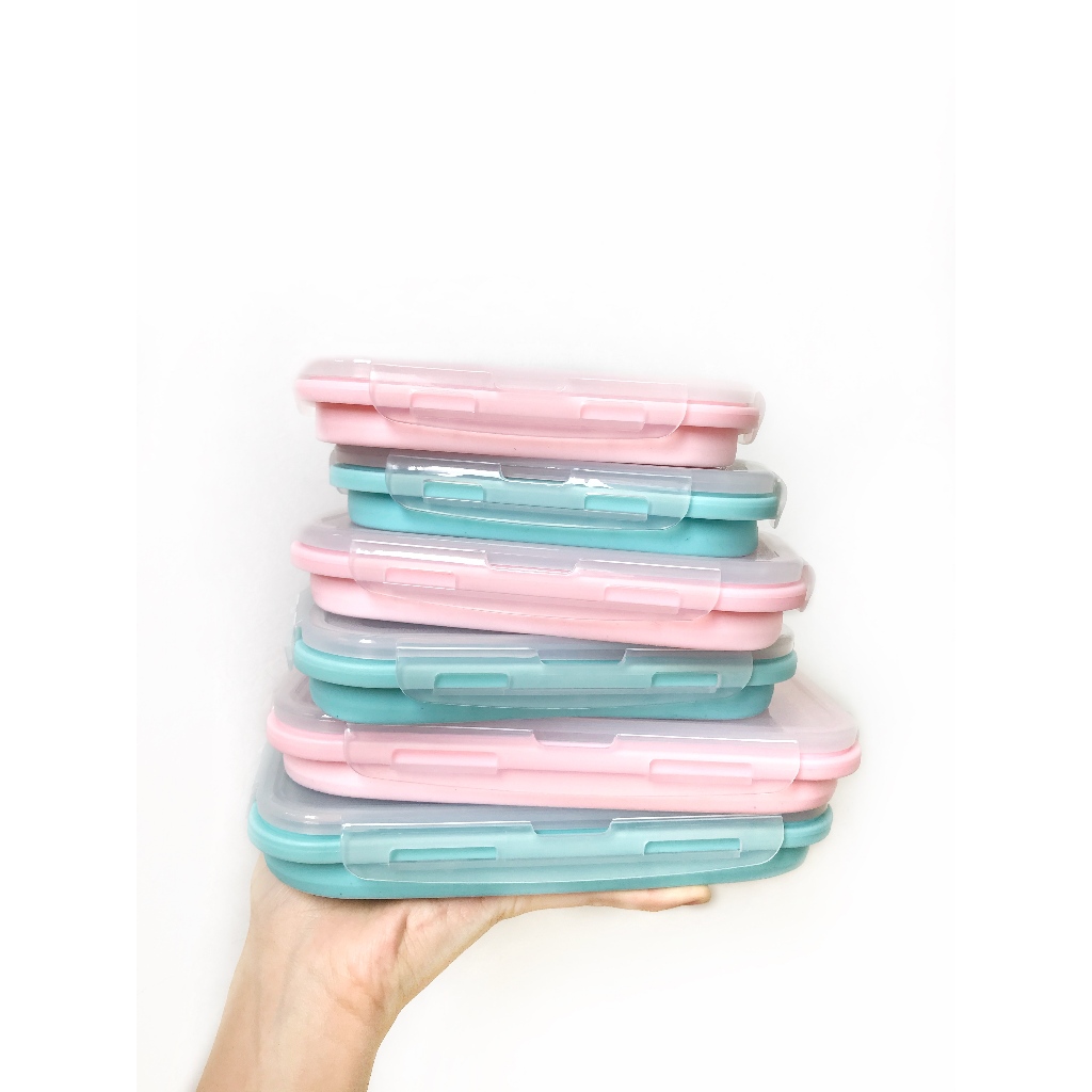 Kotak Makan Lipat Foldable Lunch Box Silikon