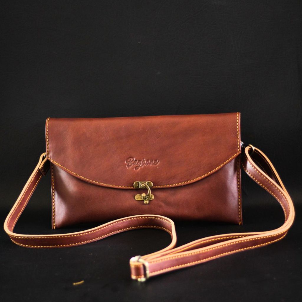 ROSE Clutch Sling bag Leather | Clutch kulit asli | tas selempang wanita | merk tas kulit jogja