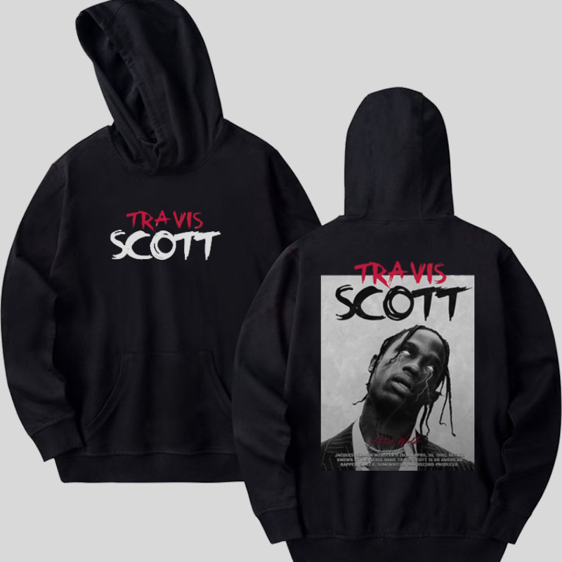 GENTIL - Jaket Sweater Hoodie Black Edition - Travis Scott