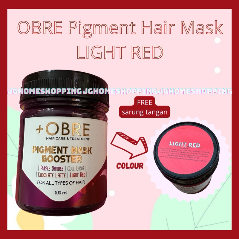 OFFICIAL OBRE PIGMENTED HAIR MASK 100ML light red