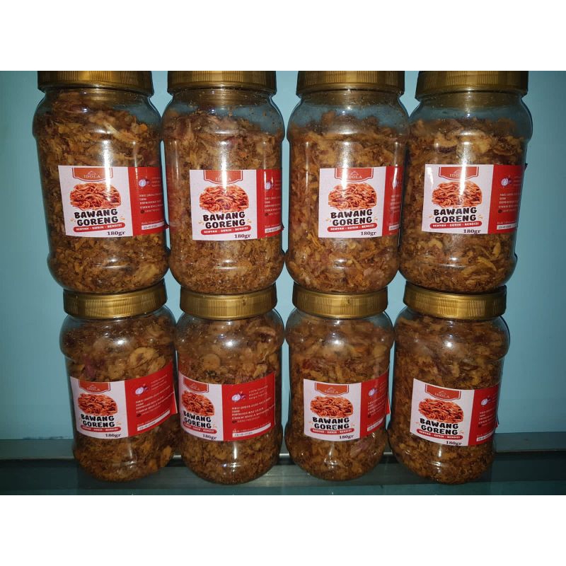 

Bawang goreng ukuran toples 250ml