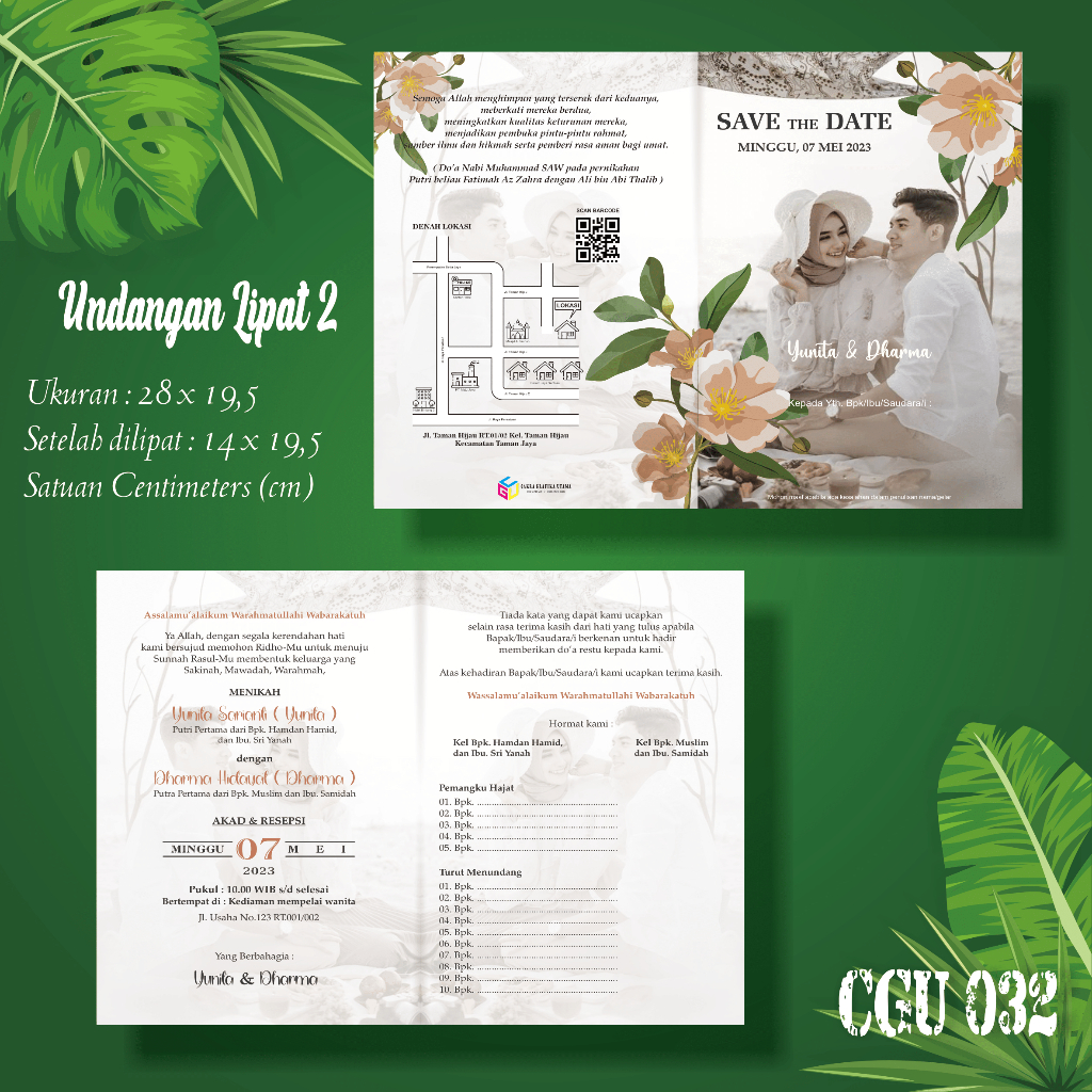 Undangan Pernikahan Foto Custom Aestetic Murah Bandung