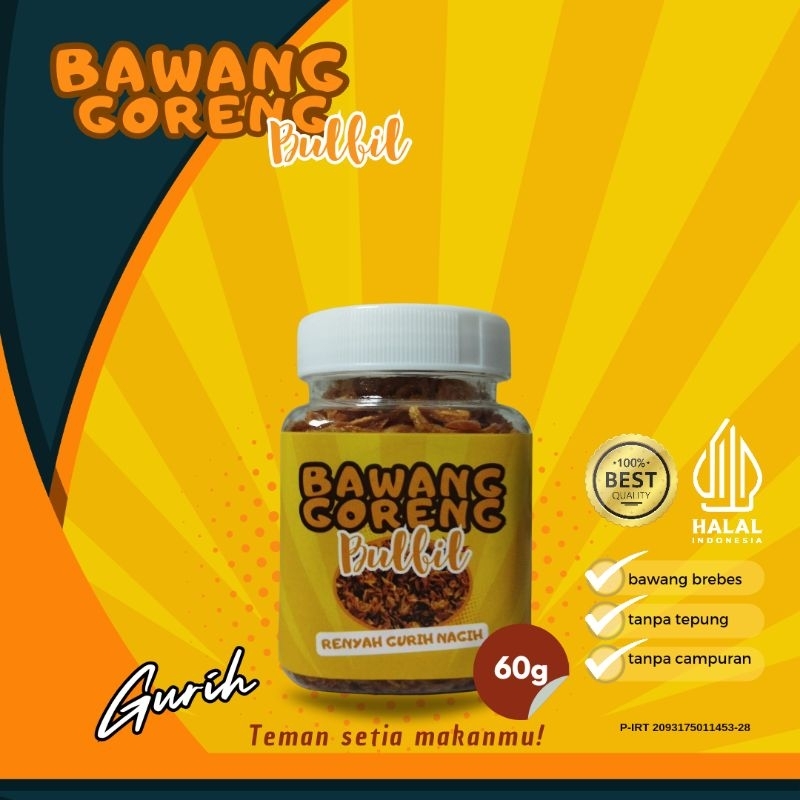 

BAWANG GORENG PREMIUM Tanpa Tepung (Bawang Goreng Bulbil)