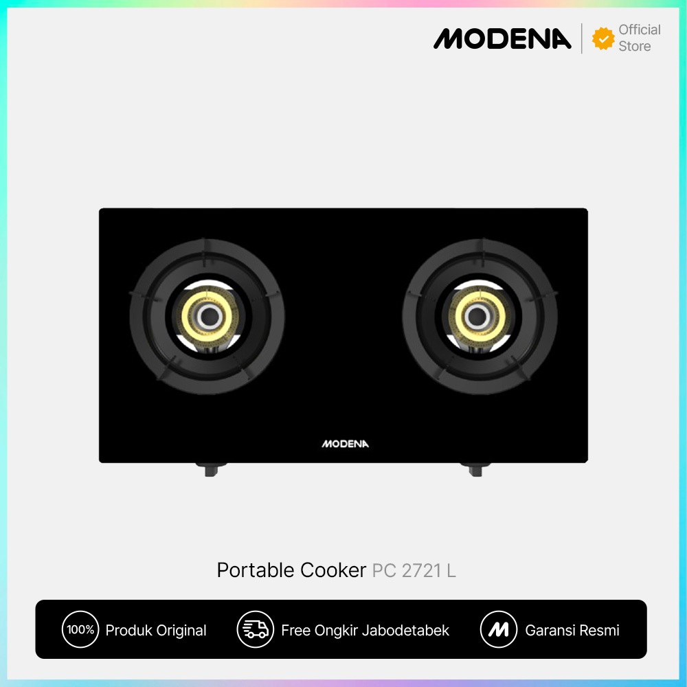 MODENA Portable Cooker 2 Burner Aluminum - PC 2721 L