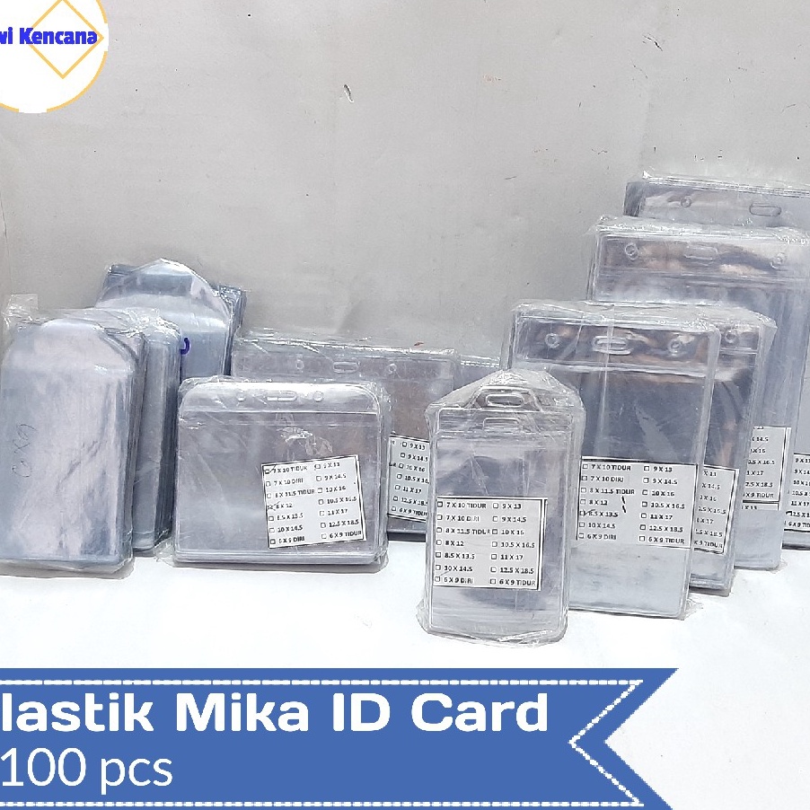 

KODE 77 Plastik Mika Name Tag ID Card 1pcs