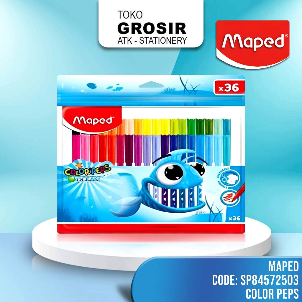 

Maped Spidol Washable / Ultra Washable / Ocean / Felt Pen 36 warna