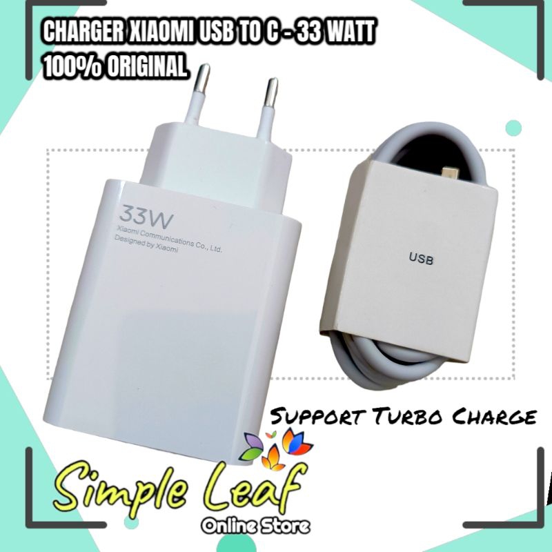 100% Original Charger Cas Xiaomi Redmi Type C Ori Turbo Quick Charging