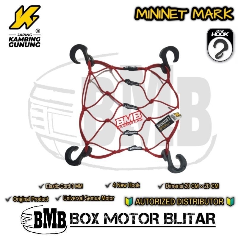 Jaring Kambing Gunung Mininet Lite Mini Net Mark II 2 Original Jas Hujan Helm Tas Motor
