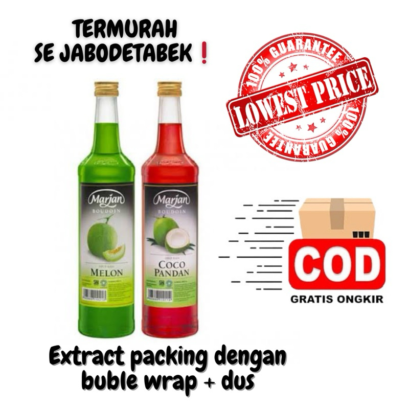 

SIROP MARJAN / SIRUP MARJAN COCOPANDAN DAN MELON 460ml / SIRUP MARJAN MURAH PROMO! / SIRUP HIJAU DAN MERAH