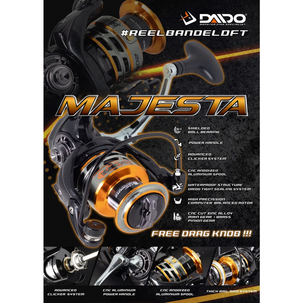 Reel Power Handle 4000 / 6000 Berkualitas Daido Majesta