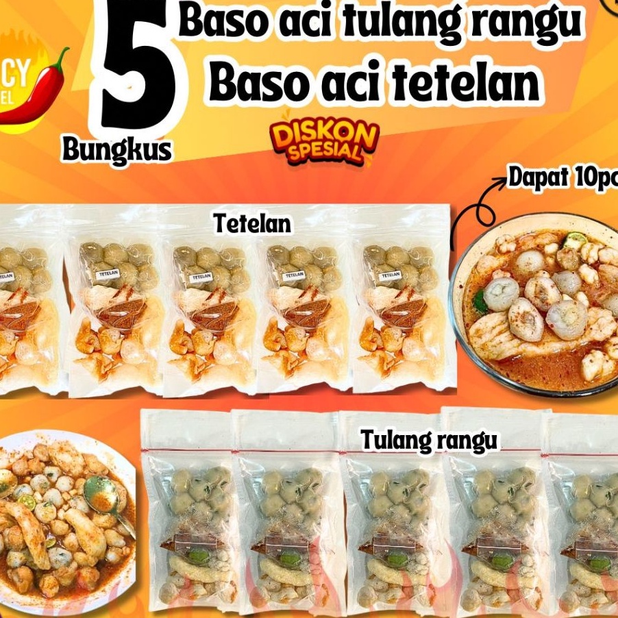 

COD NEWPRODUCT PAKET BUNDLING 5 BOCI TETELAN MIX 5 BOCI TULANG RANGU Food mantull