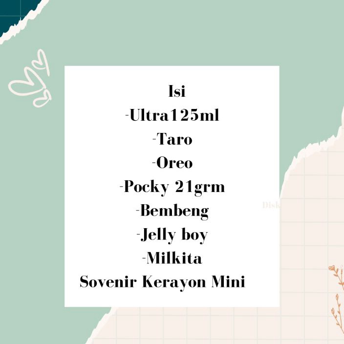 

TERMURAH paket Snack ulang Tahun Tas Mika