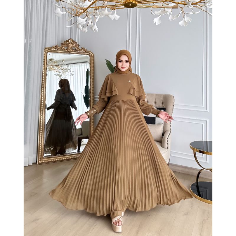 Gamis Plisket Sabrina by. Shella Saukia