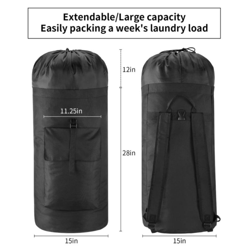 TAS RANSEL LAUNDRY MODEL TABUNG TERBARU/TAS GENDONG PAKAIAN GUNUNG LAUNDRY