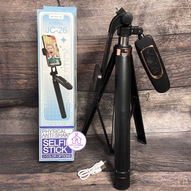 [COD] Selfie Stick TRIPOD BLUETOOTH JC-26 1.8 METER + REMOTE CONTROL TRIPOD TONGSIS KAMERA