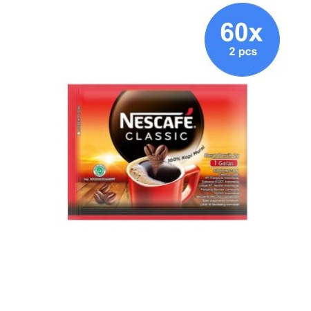 

D2289 NESCAFE Classic Kopi Instan Kopi Hitam 2g Sachet 6pcs x 2