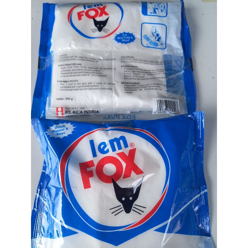 

lem fox / lem kayu / kertas kemasan 350gr